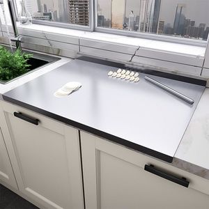 <span class=keywords><strong>Planche</strong></span> <span class=keywords><strong>à</strong></span> découper en acier inoxydable de 1,5 mm d'épaisseur, multi-tailles, avec bord plié, pour <span class=keywords><strong>pétrir</strong></span> et découper <span class=keywords><strong>le</strong></span> <span class=keywords><strong>pain</strong></span> - Product Image 2