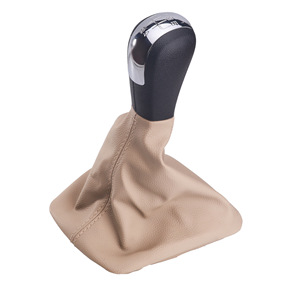 Leather Gear <b>Shift</b> <b>Knob</b> Cover For Skoda Octavia 2004-2011 Manual 5 6 Speed Ergonomic Design - Product Image 4