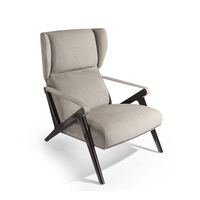 Chaise de luxe légère italienne chaise de canapé simple en cuir moderne simple pour villa salon fauteuil simple haut de gamme