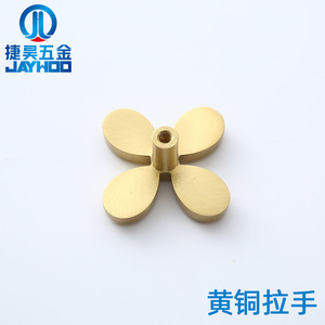 Poignée de tiroir en laiton style chinois, bouton de meuble papillon, quincaillerie durable à trou unique - Product Image 4