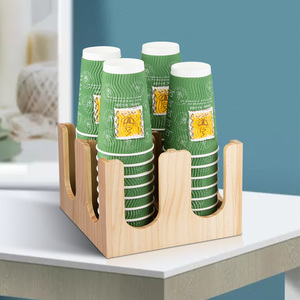 Papier Bekerhouder Nemen <span class=keywords><strong>Cup</strong></span> Divider Bar Stro Opbergdoos Koffie Melk Thee Winkel Wegwerp Beker Organizer - Product Image 5