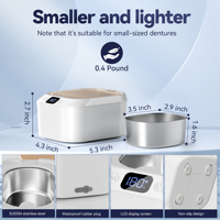 Nettoyeur ultrasonique électrique multifonction 46 kHz avec lumière UV, 220 ml, portable, UVC, pour bijoux, lunettes, appareils dentaires