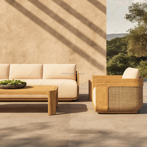 Ferly Op Maat Gemaakte Moderne Massief Teakhouten Tuinmeubilair Hot Sale Lounge Stoel Set Voor Tuin Woonkamer Patio Park Rotan - Product Image 1