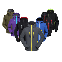 Chaqueta Softshell Personalizada para Hombre, Color Marrón, Otoñal, Ecológica, Impermeable, Cortavientos, Transpirable, para Escalada, Montañismo, Esquí y Camping