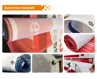 Bannière publicitaire grand format en encre éco-solvant résistante, impression personnalisée sur matériau durable pour l'inauguration d'un magasin