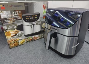 <span class=keywords><strong>Friteuse</strong></span> à air électrique 2400W, grande capacité 12L, avec chauffage supérieur et inférieur, écran tactile numérique, multifonction, robuste - Product Image 2