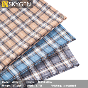 Sợi nhuộm kẻ sọc bông kiểm tra vải 115gsm cho nam giới thời trang áo sơ mi chất liệu dệt - Product Image 5