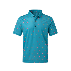 Camisetas Polo de Golf con Estampado Completo, Talla Grande, Manga Corta, 93% Poliéster, 7% Elastano, Logotipo Personalizado 2023 - Product Image 5
