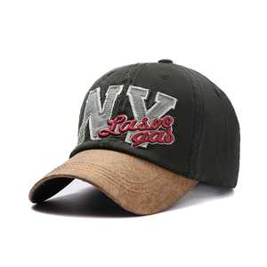2022 New Distressed Dad Trucker Hat Common Fabric <b>Baseball</b> Cap with Embroidered Base <b>Ball</b> Design - Product Image 2