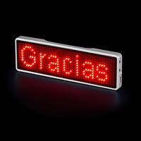 Precio barato pantalla programable insignia etiqueta APP Control mensaje de texto intermitente Digital Led nombre etiqueta Led nombre placa