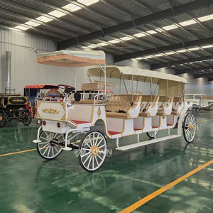รถม้าไฟฟ้าดีไซน์หรูหราแบบวินเทจ ยอดขายดีที่สุด เหมาะสำหรับงานแต่งงาน รถลีมูซีนซินเดอเรลล่า สำหรับการเที่ยวชมสถานที่ - Product Image 3