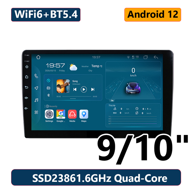 LODARK N2 9/10 Inch Frame Type Android Car Stereo Android 12 SSD2386 IPS Screen GPS Navi Wireless CarPlay Universal