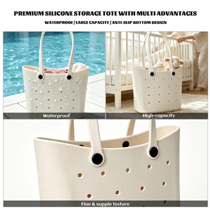 Bolsa de Playa Impermeable de EVA, Bolso de Mano Ligero con Malla Lavable, Parte Superior Abierta, <span class=keywords><strong>a</strong></span> Prueba de Derrames, Bolso Grande para Viajes Familiares - Product Image 3
