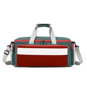 BSCI Fábrica PU couro Viagem Outdoorwith compartimento de sapato bolsa de armazenamento ombro terno pano esporte mochila