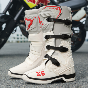 Botas de Motociclismo Todoterreno, Resistentes a Impactos, Largas, Antideslizantes, Impermeables y Transpirables, Calzado de Rally para Motociclistas - Product Image 3