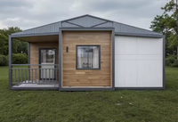 Villa mobile résidentielle, maison modulaire préfabriquée, maison portable moderne en structure légère en acier, maison assemblée, design personnalisable
