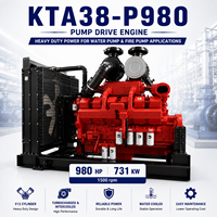 Moteur diesel turbocompressé et refroidi par air SCDC Cums KTA38-P980 980HP 731kW pour pompe à incendie, équipement d'irrigation, pompe à eau