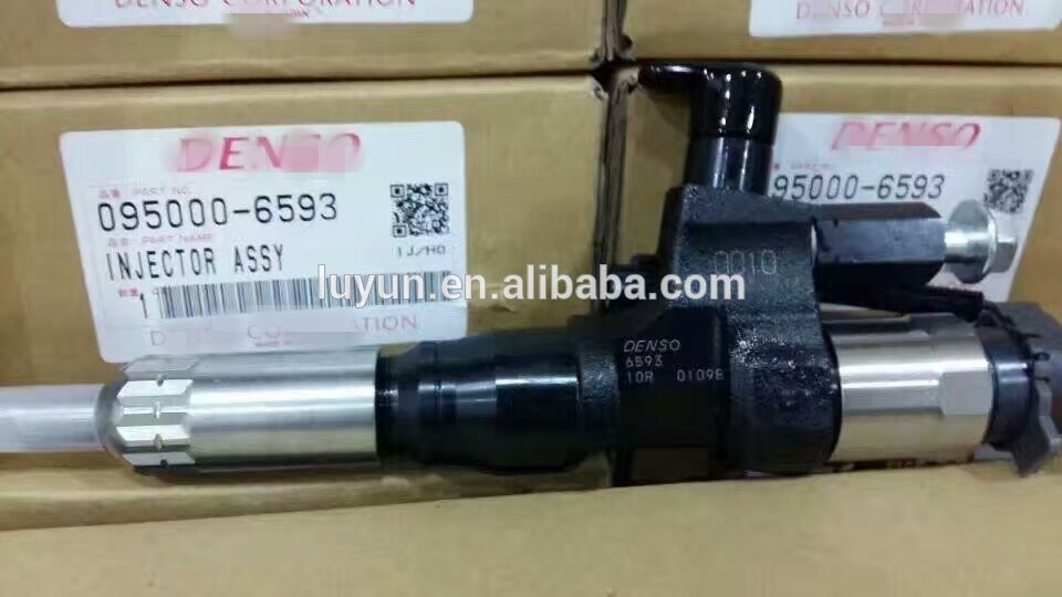 Fuel Injector  095000-6593 common rail injector 095000-6593 23670-E0100 for Hino J08E Kobelco SK330-8 SK350