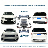 Kit carrosserie premium pour Land Rover Range Rover Sport 2014-2017, transformation ancien modèle en nouveau 2018-2020, pare-chocs, phares LED, feux arrière