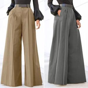 Wide Leg Pants For <b>Women</b> Pants For <b>Women</b> Palazzo Pants <b>Summer</b> Printed Cropped Linen Comfy Baggy <b>Trousers</b> With Tements Femme - Product Image 1