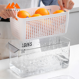Fridge Drawer Organizer Fridge Storage Organizer Set Airtight Storage Container Fridge Box Kitchen Drawer Organizer Clear Bins Pantry Organization Dry Food Containers Plastic Set