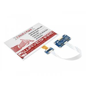 Дисплей Waveshare 7,5 дюйма E-Paper E-Ink HAT (B) для Raspberry Pi, 800x480 пикселей, красный/черный/белый, трехцветный, интерфейс SPI - Product Image 1