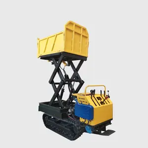 Approuvé CE hydraulique 500kg capacité de charge moteur alimenté en caoutchouc chenille transporteur Mini Dumper avec pelle