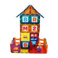 Wellbbplay 100 Piezas de Bloques de Construcción Magnéticos para Niños Pequeños, Juguete Educativo STEM, Bloques de Construcción Magnéticos Creativos con Formas 3D para Bricolaje