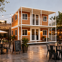 Maison conteneur à deux étages, bâtiment modulaire préfabriqué avec balcon pour hôtel, dortoir et projet résidentiel