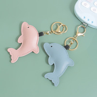 Porte-clés Dauphin en Cuir PU, Adorable Porte-clés Animal, Pendentif de Sac, Accessoire Décoratif Polyvalent pour Usage Quotidien, Cadeau, Vente en Gros