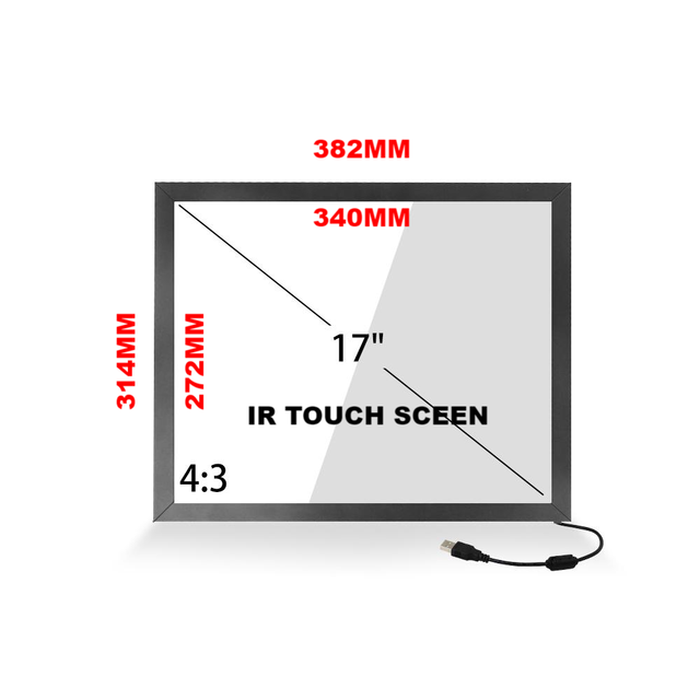 17-Inch IR Touch Open Frame Multi-Touch Screen Overlay Kit 10 Points Glass USB Interface Android Operate System New Product ATM