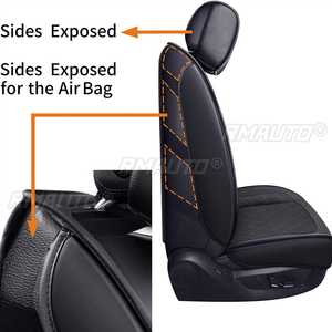 Juego Completo de 5 Fundas de Asiento para Automóvil, Fundas de Asiento de Cuero PU Impermeables para Ford F150 Crew Cab 2009-2021 - Product Image 2