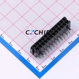 W300220KC-24PB2123 Wire-to-Board Pin Header Bent Lead Through Hole,P=3mm Connector 2x12P 3mm Right Angle Insert Micro-Fit MX 3.0 - Product Image 1