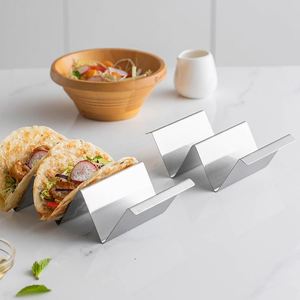 Bandeja de Acero Inoxidable para Tacos, Soporte para Tacos, Pinzas para Tacos, Vajilla para Bodas y Fiestas, Venta al por Mayor para Restaurantes - Product Image 2