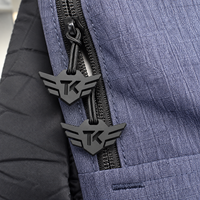 Tirant de fermeture éclair personnalisé en forme de chauve-souris, noir mat, avec logo en relief, pour veste, sac ou vêtement – Tirant de fermeture éclair personnalisé en forme de chauve-souris