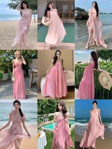 Vestido Maxi <span class=keywords><strong>de</strong></span> Verano para Mujer, Casual, <span class=keywords><strong>de</strong></span> <span class=keywords><strong>Encaje</strong></span>, Gasa, Floral, Cintura Natural, Diseño Tejido, Cuello Cuadrado Vintage, Venta al Por Mayor - Product Image 4