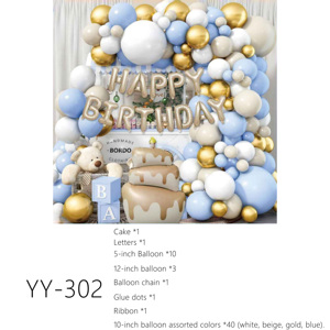 Kit Palloncini Buon <span class=keywords><strong>Compleanno</strong></span> per Bambini, Accessori Decorativi per Sfondo Festa di <span class=keywords><strong>Compleanno</strong></span> per Ragazzi e Ragazze, Primo <span class=keywords><strong>Anno</strong></span> del Bambino - Product Image 6