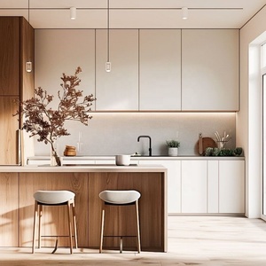 Meubles de cuisine modernes modulaires, designs personnalisés, structure en bois massif, ensemble imperméable, fabricants de meubles de cuisine en Australie - Product Image 4