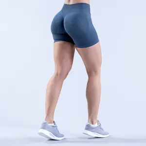 Women Compression High Waist Ombre Scrunch Butt Seamless Running Shorts