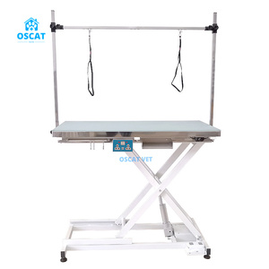 Máquina veterinaria OSCAT, aseo industrial para mascotas, escritorio de pie eléctrico LED moderno, elevación automática de 120*60cm (30-120cm) - Product Image 3