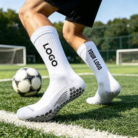 Chaussettes de football unisexes antidérapantes, chaussettes de football personnalisées respirantes à séchage rapide en nylon/coton, chaussettes d'entraînement de football