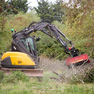 Hot Verkoop Skid Stuur Bosbouw Mulcher Voor Mini Graafmachine Voor Boerderij