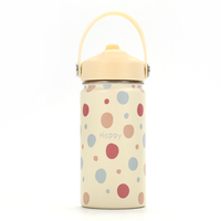 Botella de Agua Térmica de Acero Inoxidable Libre de BPA para Niños, Escuela, Viajes, Mini Termo de 12oz/17oz con Superficie Estampada de Dibujos Animados