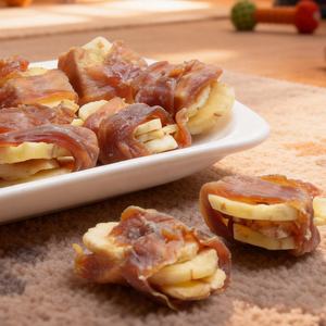 Fabricant en gros de nourriture sèche pour animaux de compagnie, spécialisée dans les friandises pour chiens personnalisées OEM, friandises pour chiens au canard et à la <span class=keywords><strong>banane</strong></span>, exportation d'usine - Product Image 1