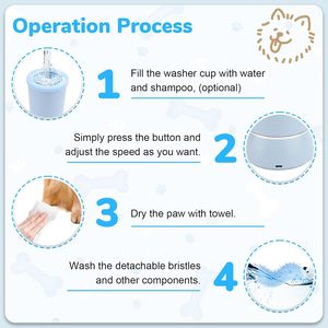 Lavapiedi Elettrico <span class=keywords><strong>Automatico</strong></span> <span class=keywords><strong>per</strong></span> Animali Domestici, Pulitore <span class=keywords><strong>per</strong></span> Zampe in Plastica Morbida <span class=keywords><strong>per</strong></span> <span class=keywords><strong>Cani</strong></span>, Strumento <span class=keywords><strong>per</strong></span> la Toelettatura degli Animali, Funzione di Pulizia, Shampoo <span class=keywords><strong>per</strong></span> <span class=keywords><strong>Cani</strong></span> - Product Image 4