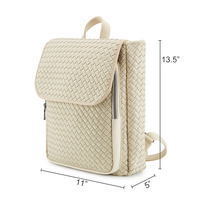 Sac à dos pour ordinateur portable tendance en néoprène tissé de grande capacité, nouveau modèle 2026, pour les voyages quotidiens légers, les affaires et les loisirs