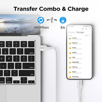 Câble certifié CE Rohs 6A Type c Tresse en nylon à charge rapide Câble Usb a vers Usb c Câble 1M 2M 3M Type a vers c pour Xiaomi Huawei