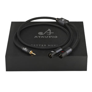 For ATAUDIO HiFi 3.5mm Male Dual XLR Male Female Cable XLR 3.5mm Cable for <strong>PC</strong> Headphone Amplifier Balance Microphone for <strong>Speaker</strong> - Product Image 1