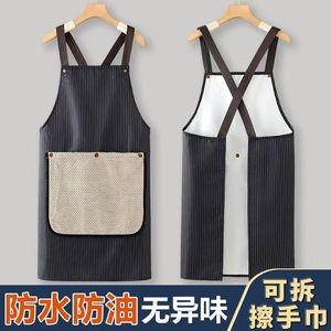Tablier composite imperméable pour la restauration, résistant aux taches et respirant pour la maison et la cuisine, imprimé avec des lettres - Product Image 2