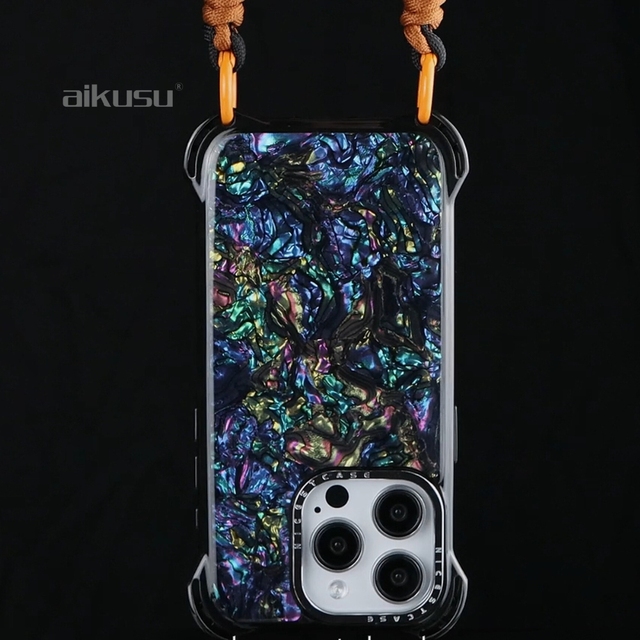 7.5M Custom Phone Case With Lanyards Mobile Cover With Strap for IPhone 16 Pro Max Back Cover for Iphone Gradient Case